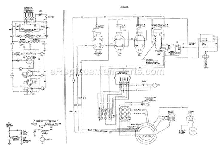 Page G Diagram and Parts List for 5563-0  Briggs and Stratton Generator